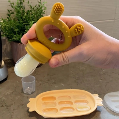 Bandeja de Silicone Para Congelar Alimento Infantil Haakaa Blush - Silicone Premium e Seguro
